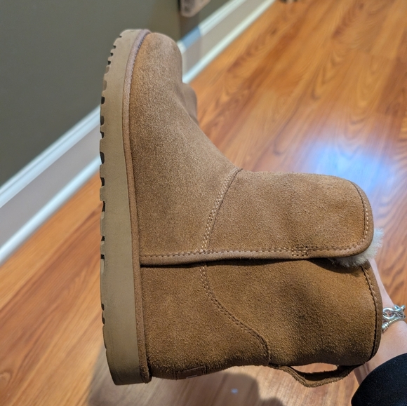 UGG Cory II Women's Suede & Sheepskin Winter Ankle Boots in Chestnut - Picture 8 of 12